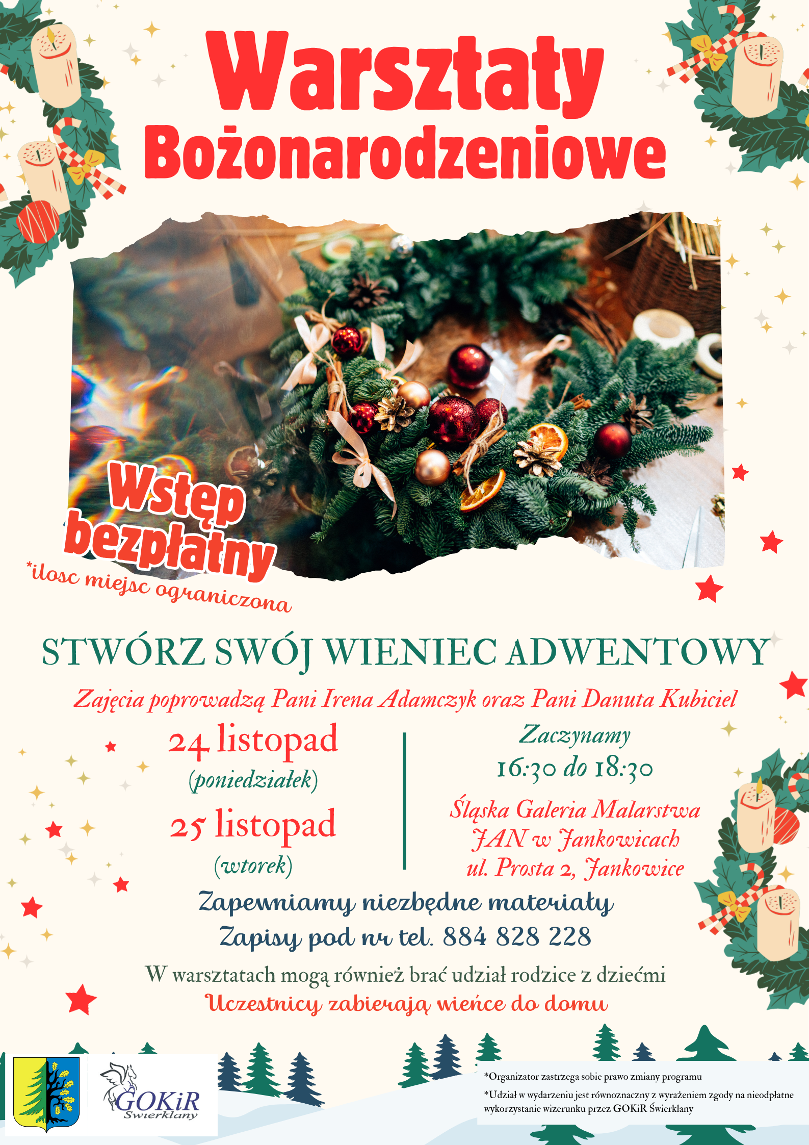 Warsztaty wieniec adwentowy 