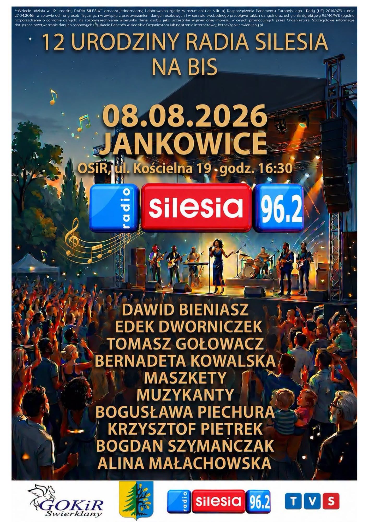 12 URODZINY RADIA SILESIA NA BIS - 08.08.2026r.