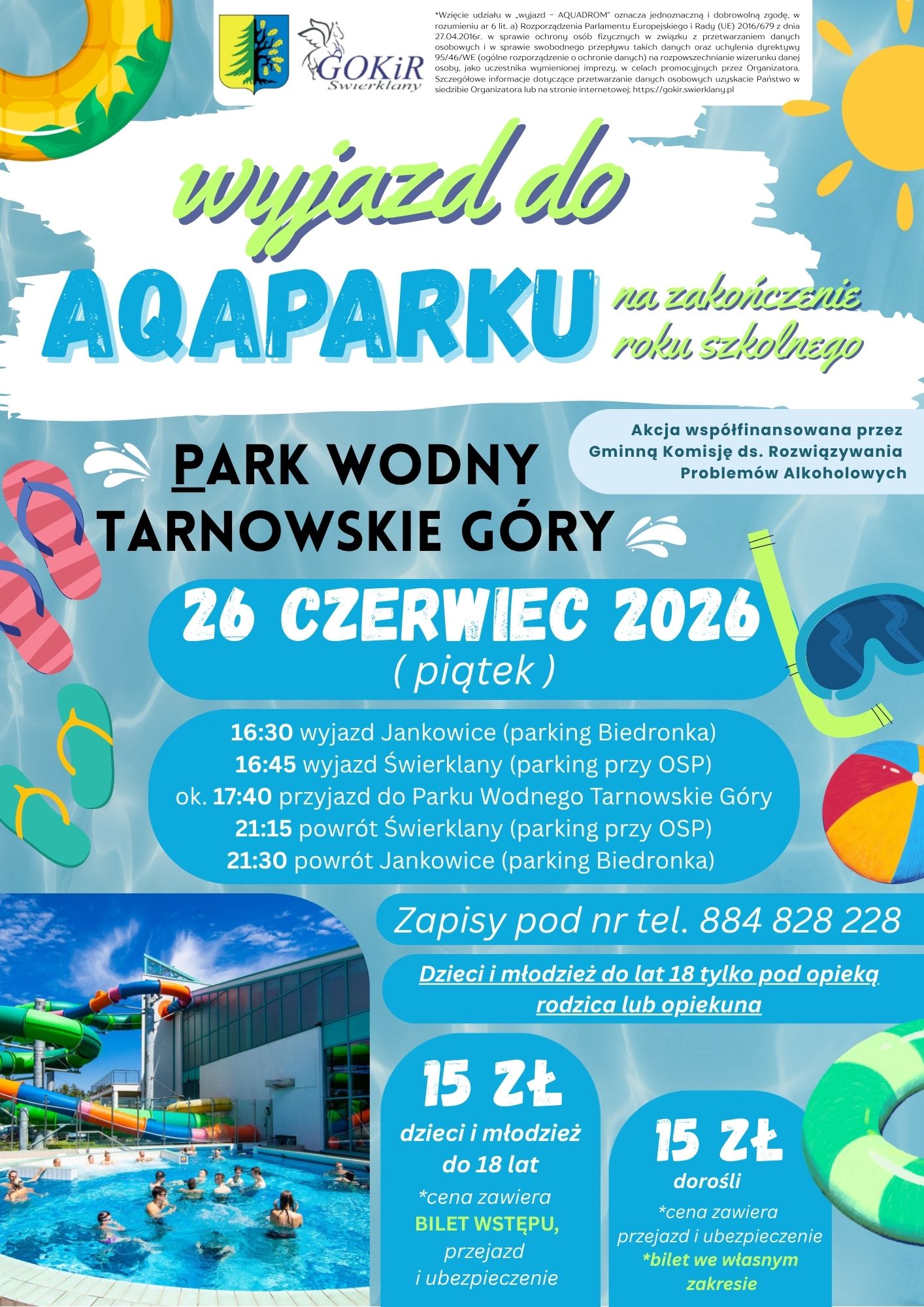 WYJAZD DO AQUAPARKU - 26 czerwca 2026r. 