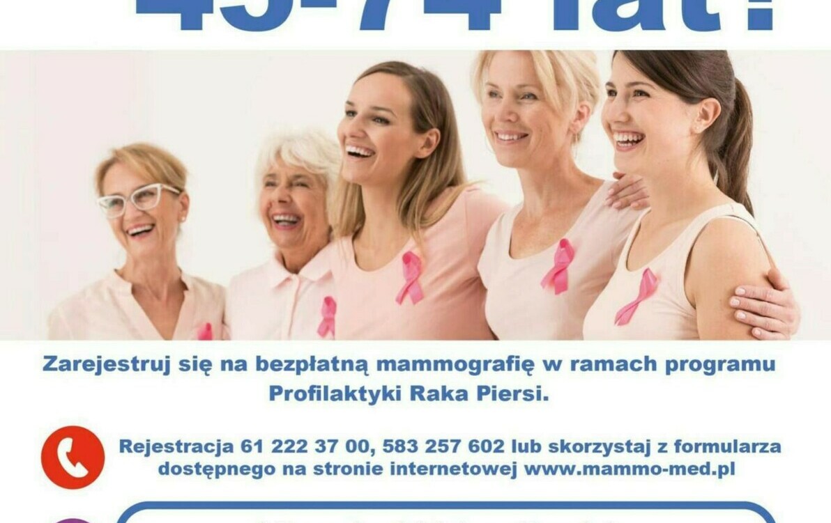 Zdjęcie do Zapraszamy Panie na bezpłatną mammografię!