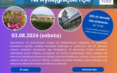 Zdjęcie do Zapraszamy na wyjazd - Bratysława i Pałac Lednice  