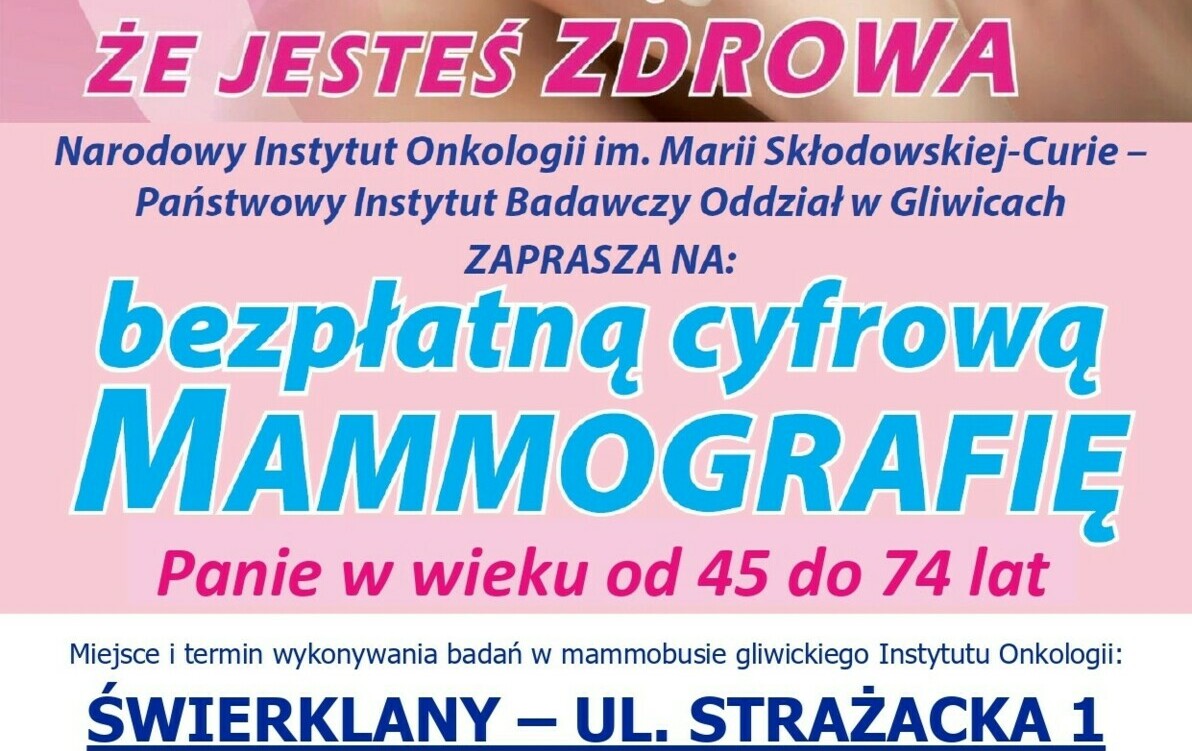 Zdjęcie do Bezpłatna cyfrowa mammografia