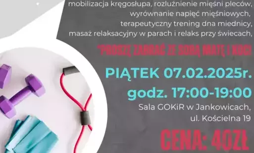 Zdjęcie do WARSZTATY - ZAJĘCIA DLA DOROSLYCH &quot;KRĘGOSŁUP BEZ BÓLU&quot;