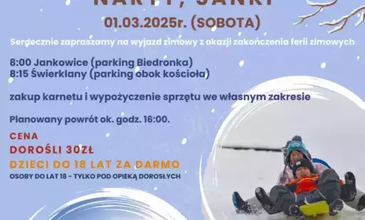 Zdjęcie do WYJAZD ZIMOWY - stacja narciarska Cieńków