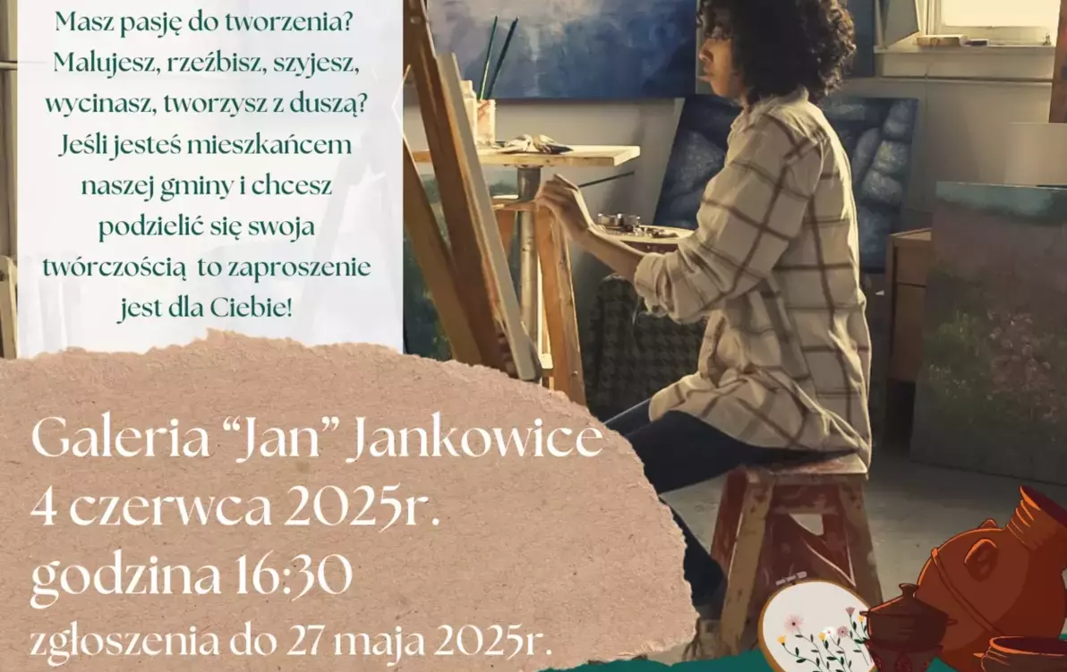 Zdjęcie do Wystawa rękodzieła i sztuki lokalnej "Barwy, kształty, pasje - sztuka z sąsiedztwa" - 4 czerwca 2025r. godz. 16:30
