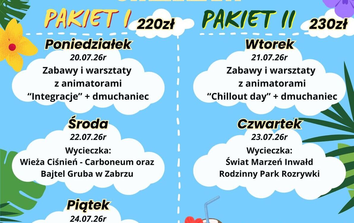 Zdjęcie do ☀️ WAKACJE Z GOKiR-em 2026! ☀️