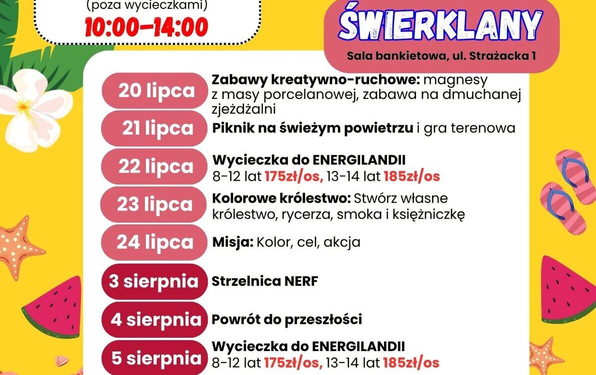 Zdjęcie do ☀️ WAKACJE Z GOKiR-em 2026 - NOWY HARMONOGRAM! ☀️