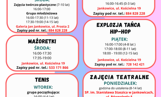 ZAJĘCIA 2026/27 DLA DZIECI- Startujemy we wrześniu!