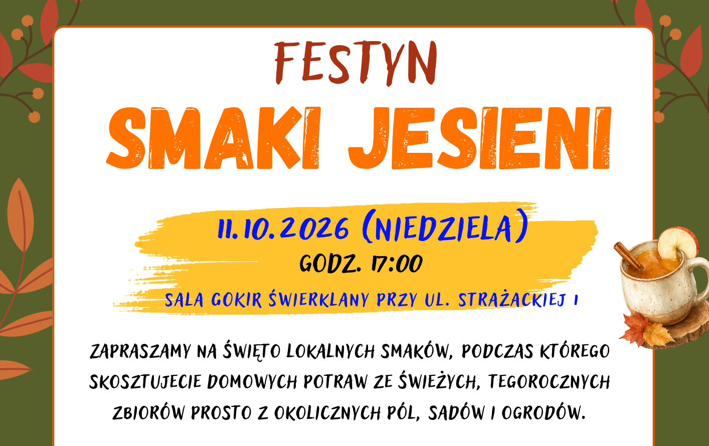 Zdjęcie do Festyn - "Smaki Jesieni" 11.10.2026r